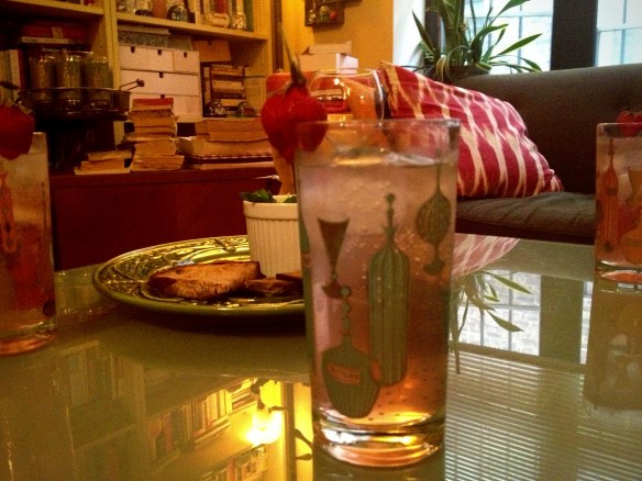 Rhubarb Gin and Tonic
