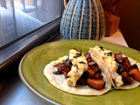 Chipotle Sweet Potato Breakfast Tacos