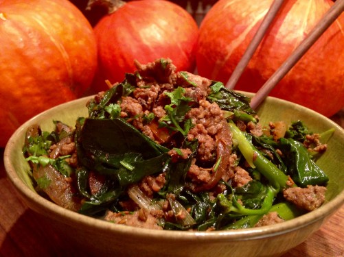 Guy Lon and Cumin Lamb Stir-Fry