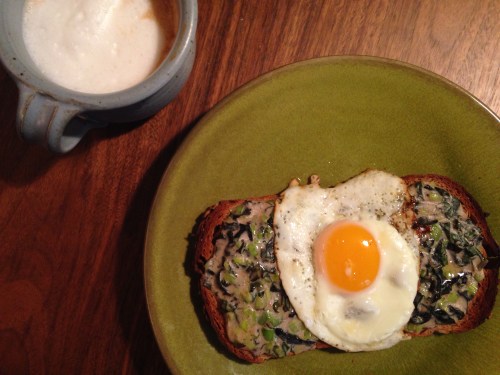 Kale Leek Croque Madame